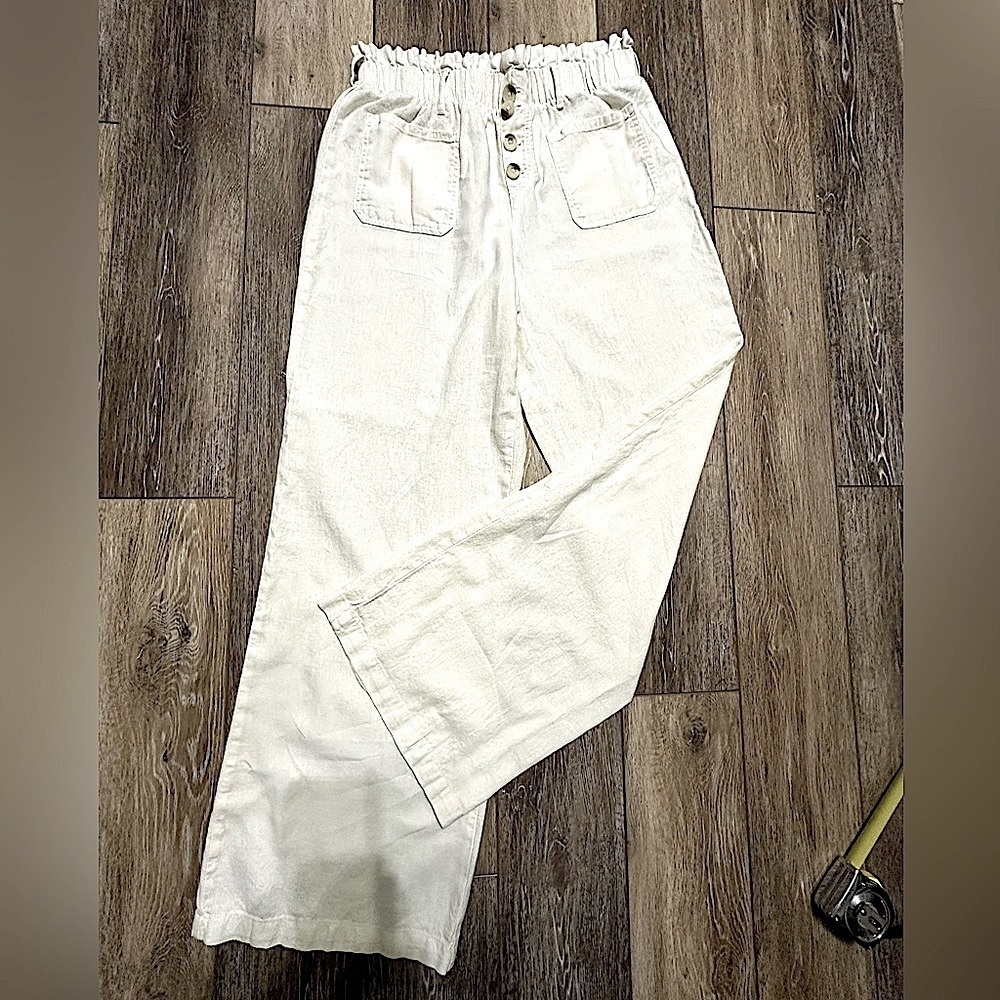 #6). High waist wide leg pants excellent condition.